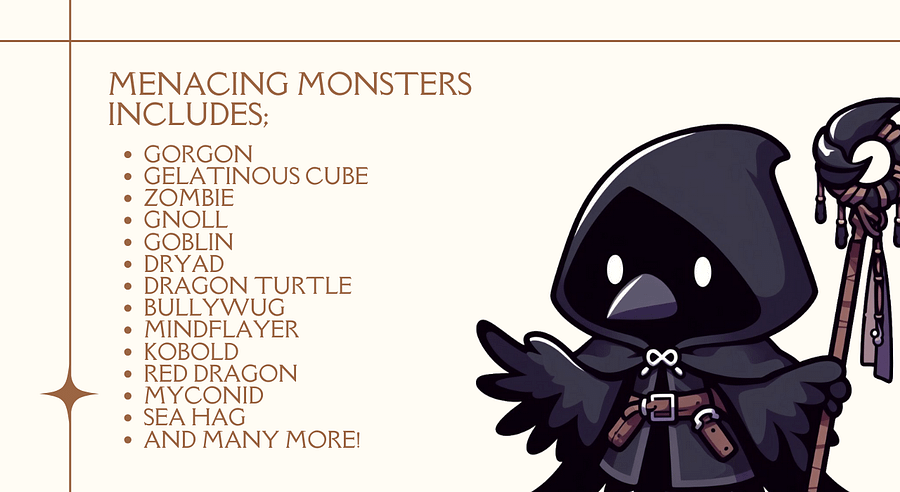 Menacing Monsters | 50 D&D Themed Emojis for Discord & Twitch product image (3)