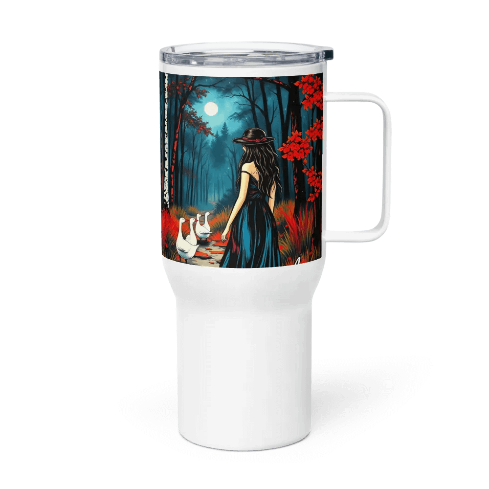 Goose Lady 2 Moonlit Forest Commute Travel Mug product image (4)
