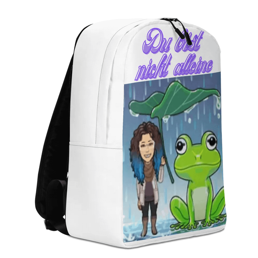 Minimalistischer Rucksacktasche mit dem Aufdruck ´´ du bist nicht alleine´´ product image (3)
