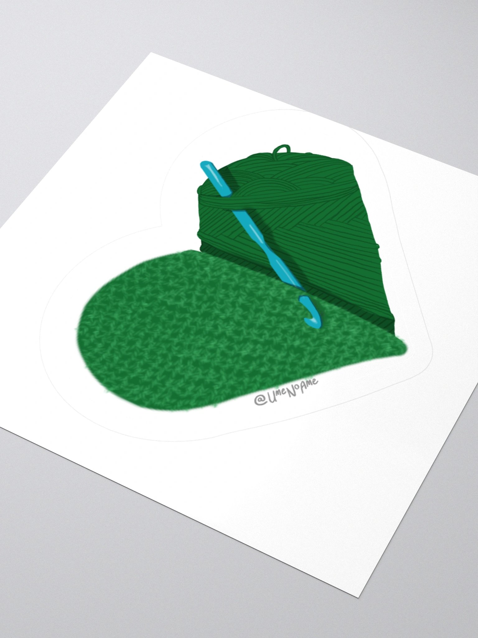 Crochet Love - Green Sticker product image (8)