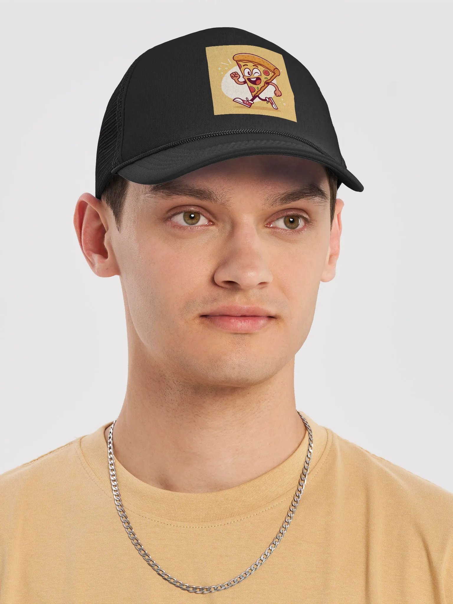 Energetic Pizza Foam Trucker Hat product image (10)