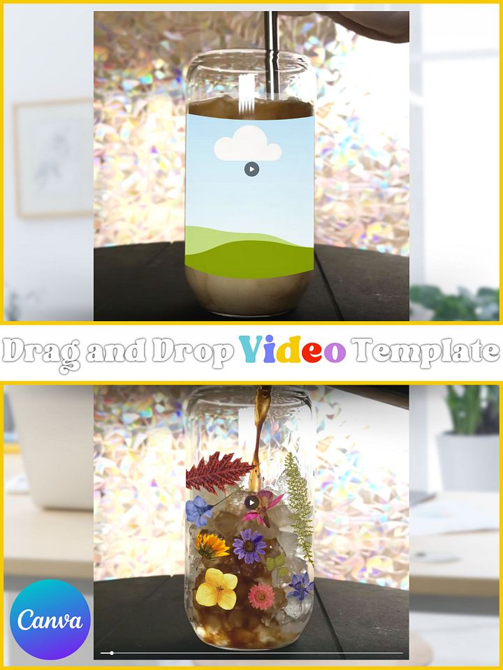 Glass Tumbler Mockup Video-Canva Template product image (1)