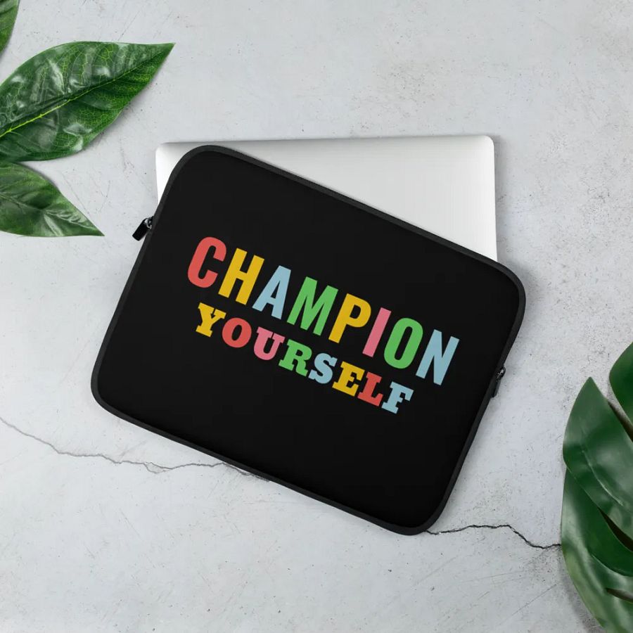 Champion Yourself Laptop Sleeve product image (2)