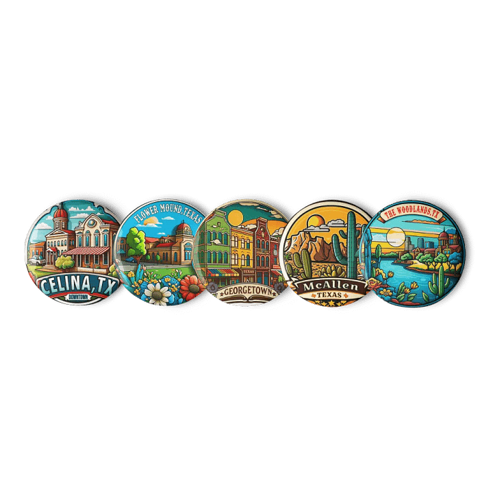 Texas Towns & Landscapes - Set Of 5 Pins product image (2)