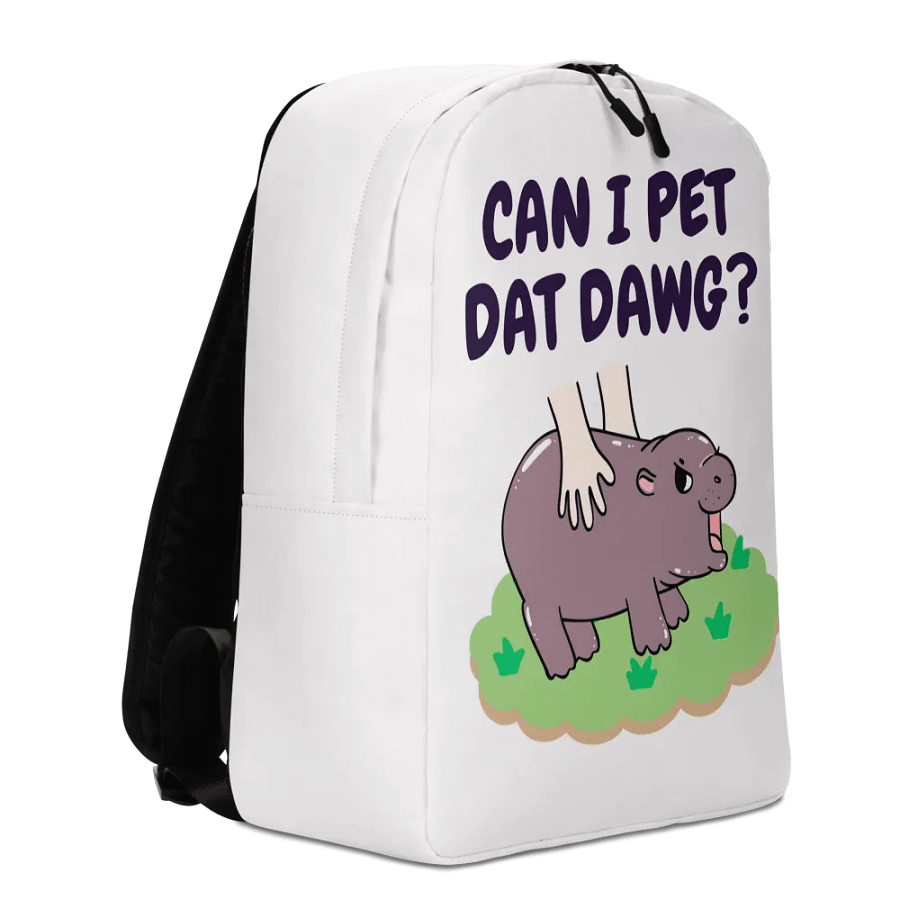 MOODENG'S CAN I PET DAT DAWG? WHITE BACKPACK product image (8)