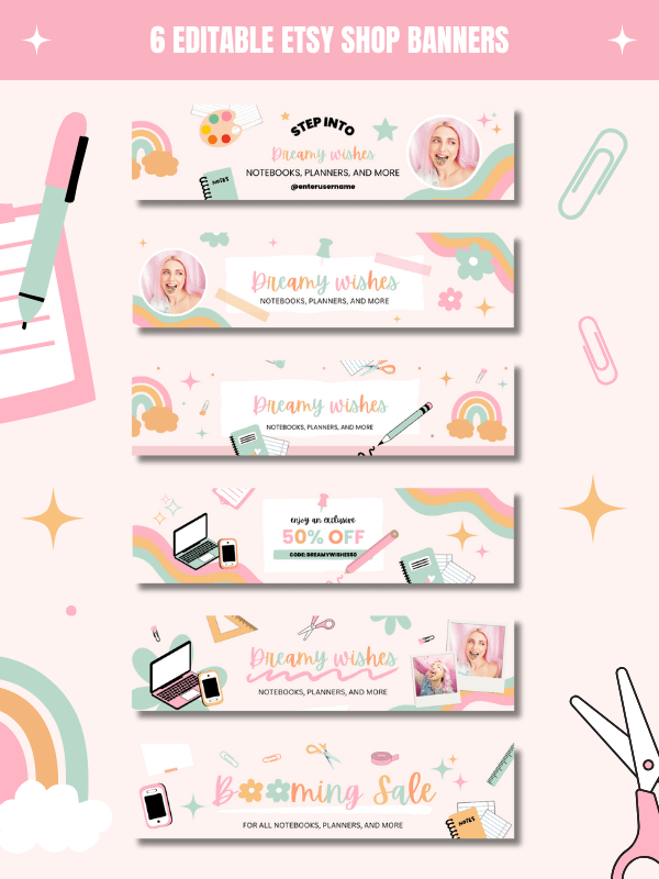 Whimsical MRR/PLR Branding Kit for Etsy product image (6)