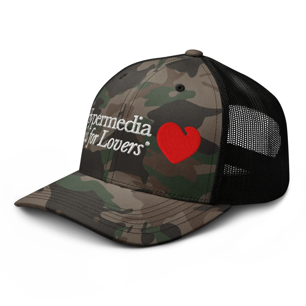 hypermedia is for lovers camo hat product image (4)