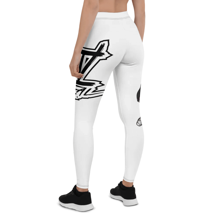 Standing Bear White All-Over Print Leggings product image (3)