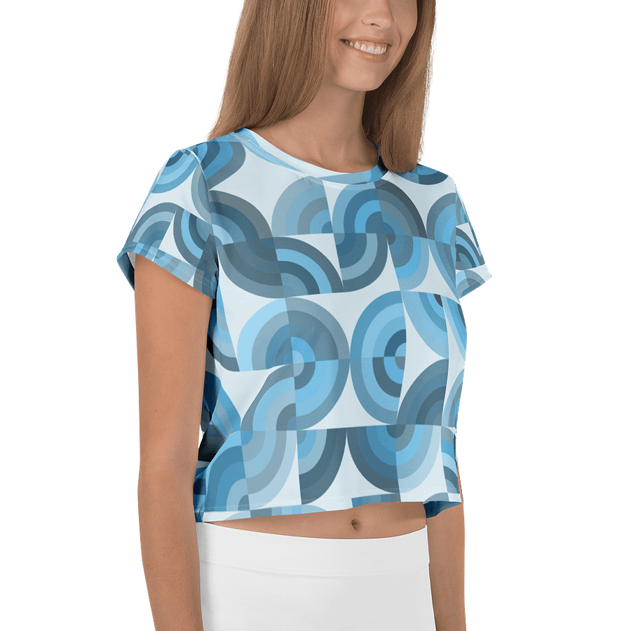 Azure Mosaic Crop Tee product image (4)