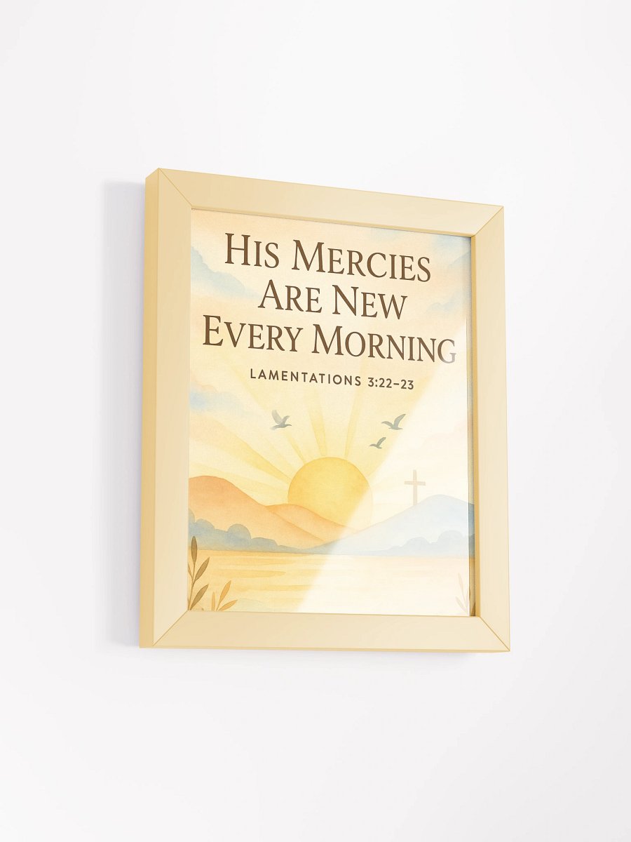 Lamentations 3:22-23 Wall Art – His Mercies Are New Every Morning | Christian Scripture Decor product image (20)