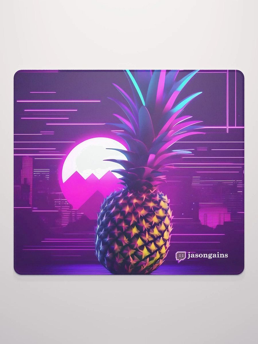 Neon Pineapple Cyberpunk Gaming Mouse Pad product image (3)