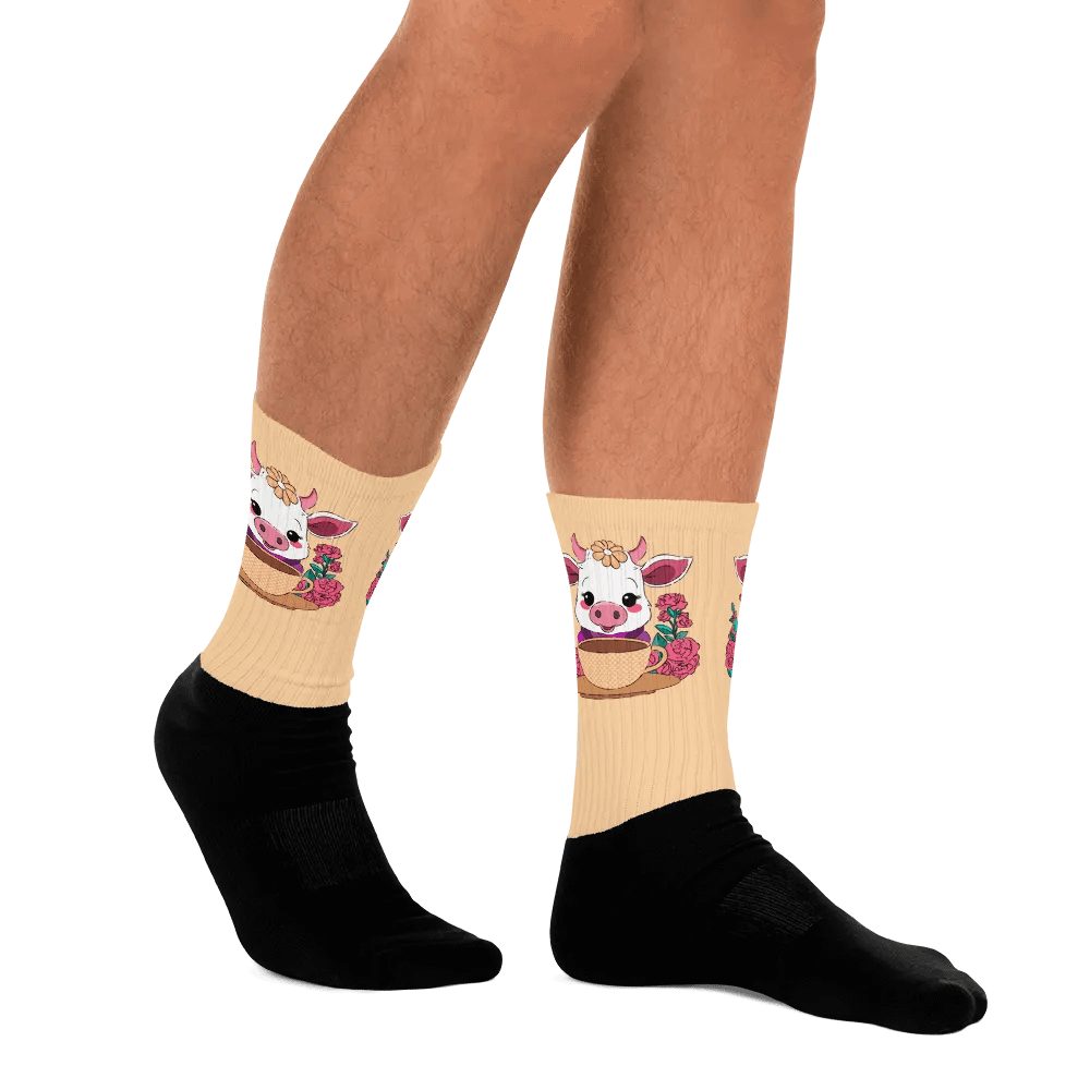 Coffee Break Cow Socks product image (12)