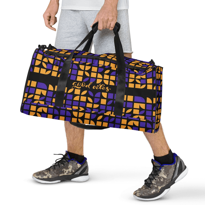 GOOD VIBES BLACK-ORANGE Duffle Bag product image (2)