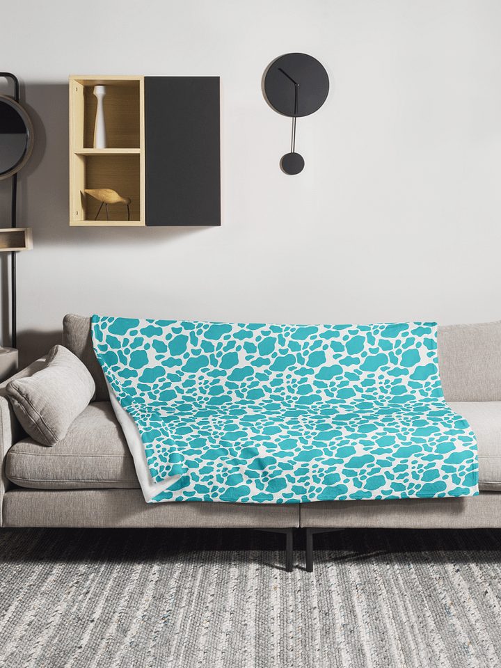 Cow Skin Blanket - Blue & White product image (1)