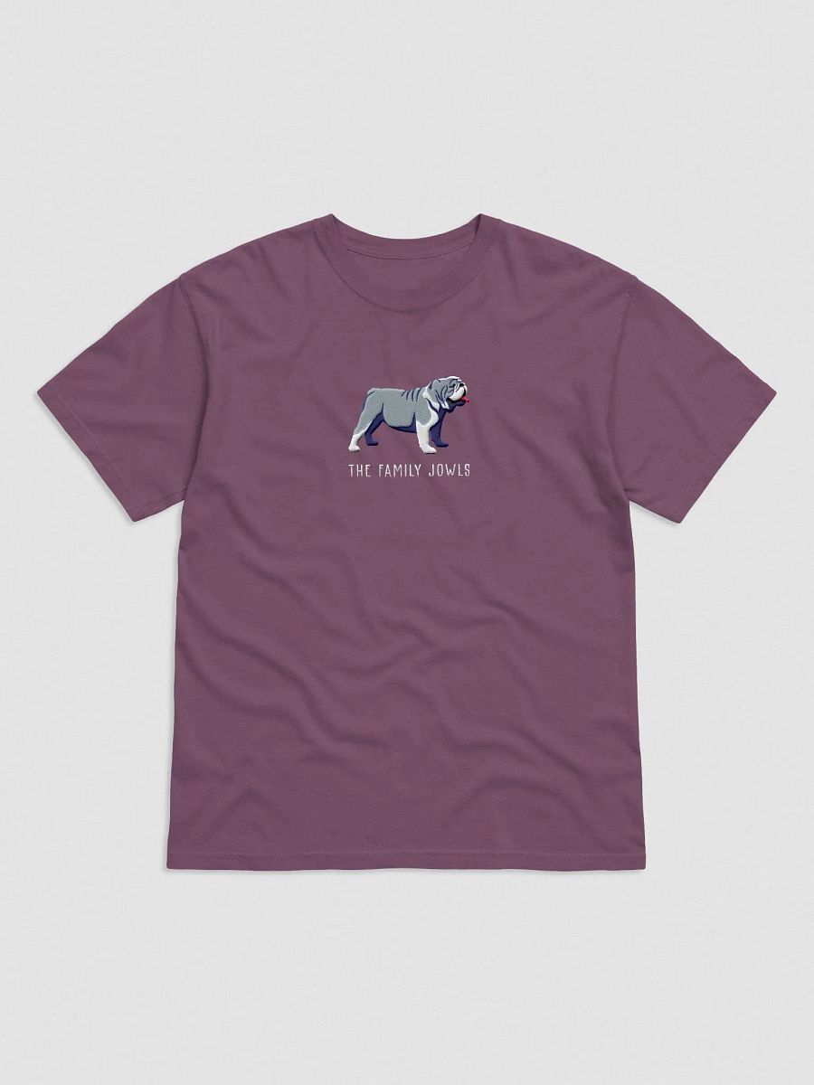 The Family Jowls T-Shirt(Embroidered) of an English Bulldog(Blue) product image (4)