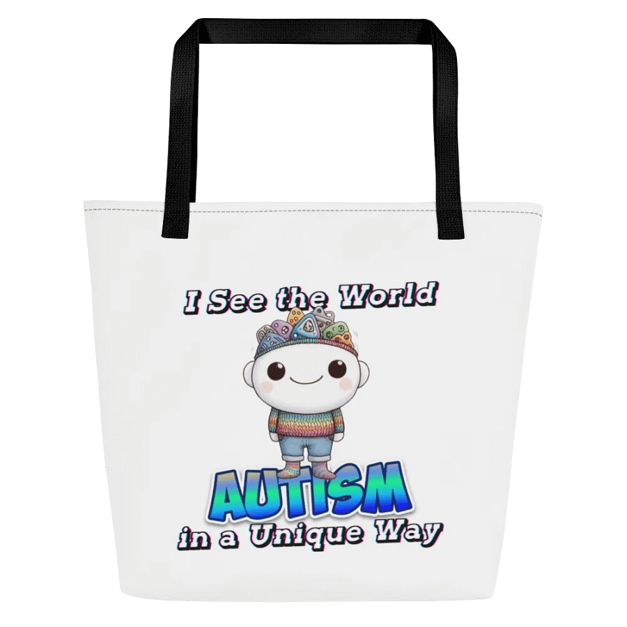 Autism: I See the World in a Unique Way Large Tote Bag product image (1)