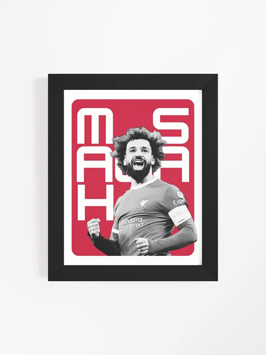 Mohamed Salah BW Liverpool Name Art Framed Print product image (3)