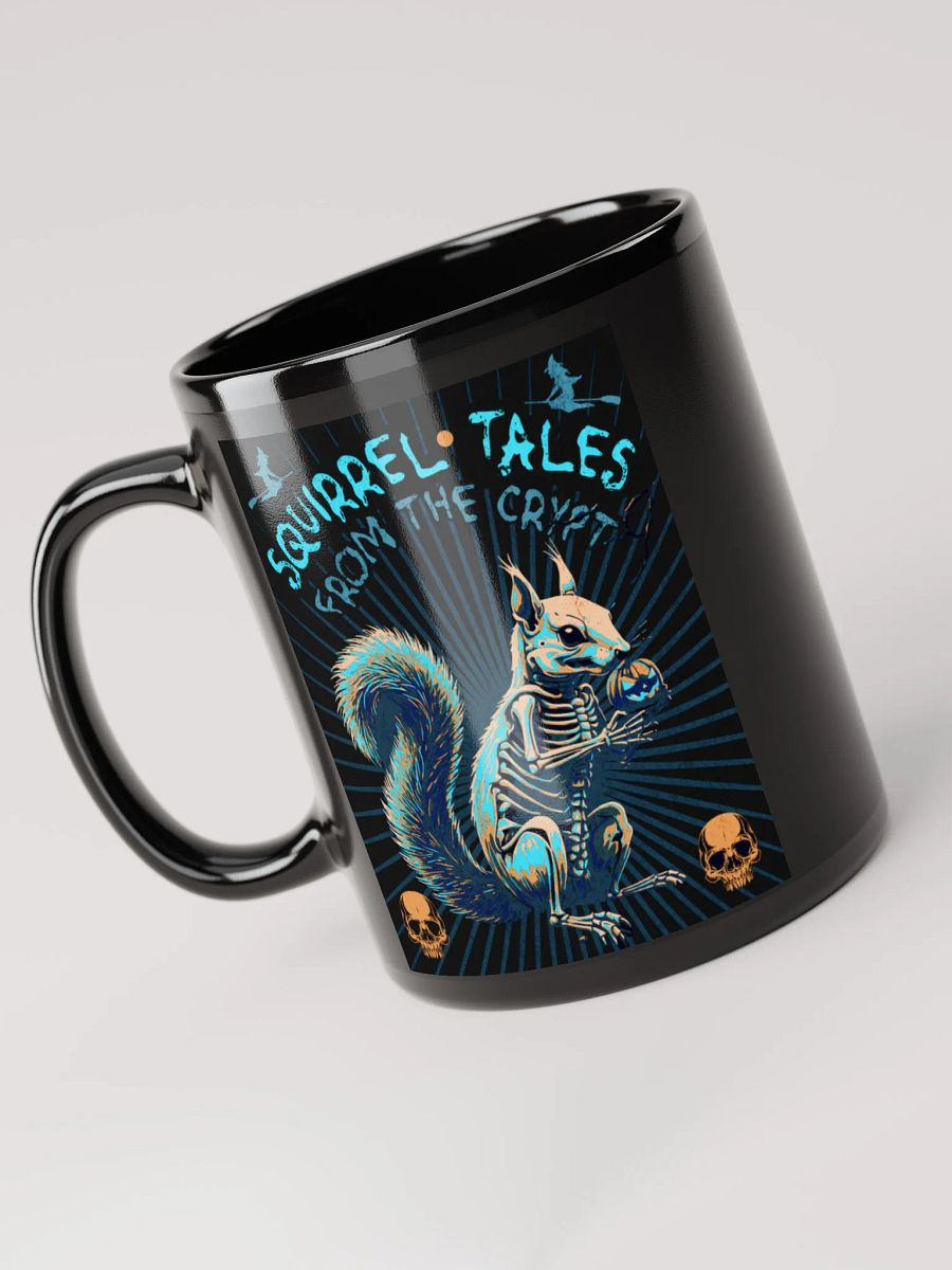 Squirrel Tales from the Crypt Black Glossy Mug product image (5)