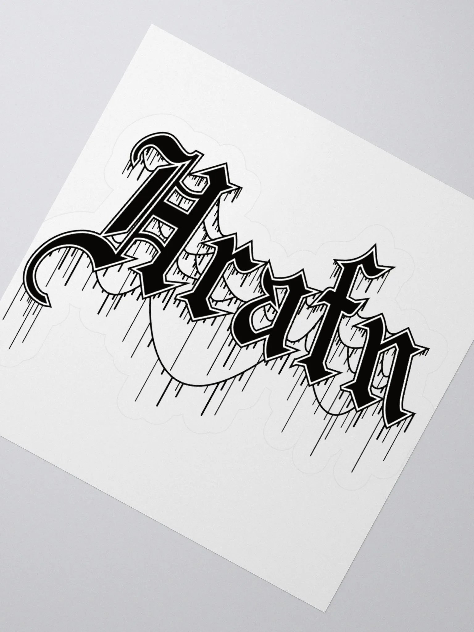 Hrafn Gothic Logo Kiss Cut Stickers product image (2)