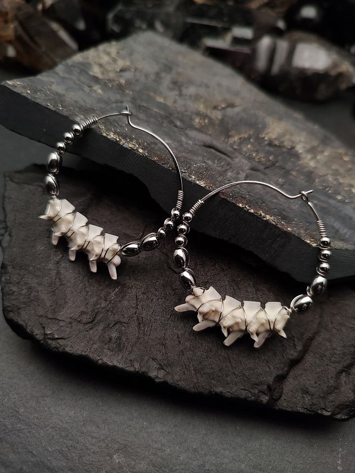 Earrings Bone Vault - Vert Flow I product image (1)