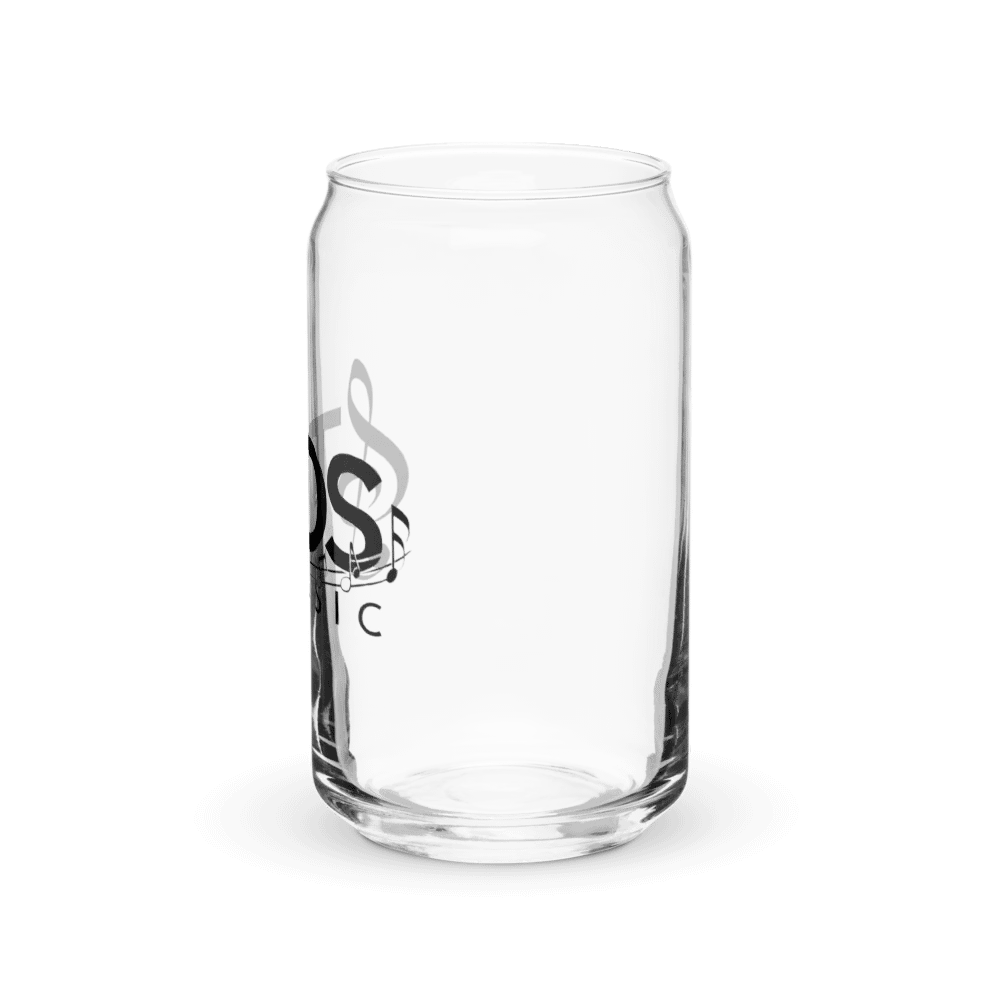 TDS Music Can-Shaped Glass with Bamboo Lid and Metal Straw - 16oz Music Themed product image (9)