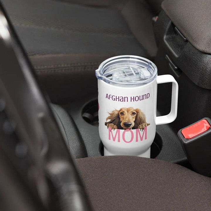 Afghan Hound Pup Mom Love Travel Mug product image (2)