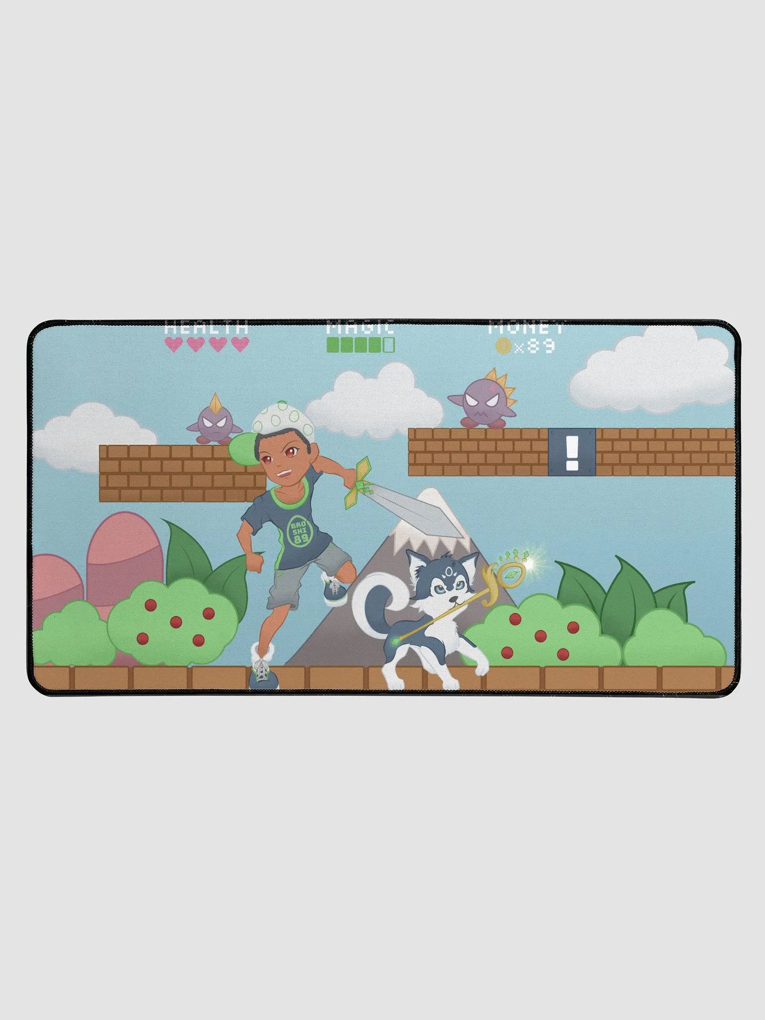 Broshi and Bowshi Adventure Deskmat 15.5x31.5 Inches product image (1)