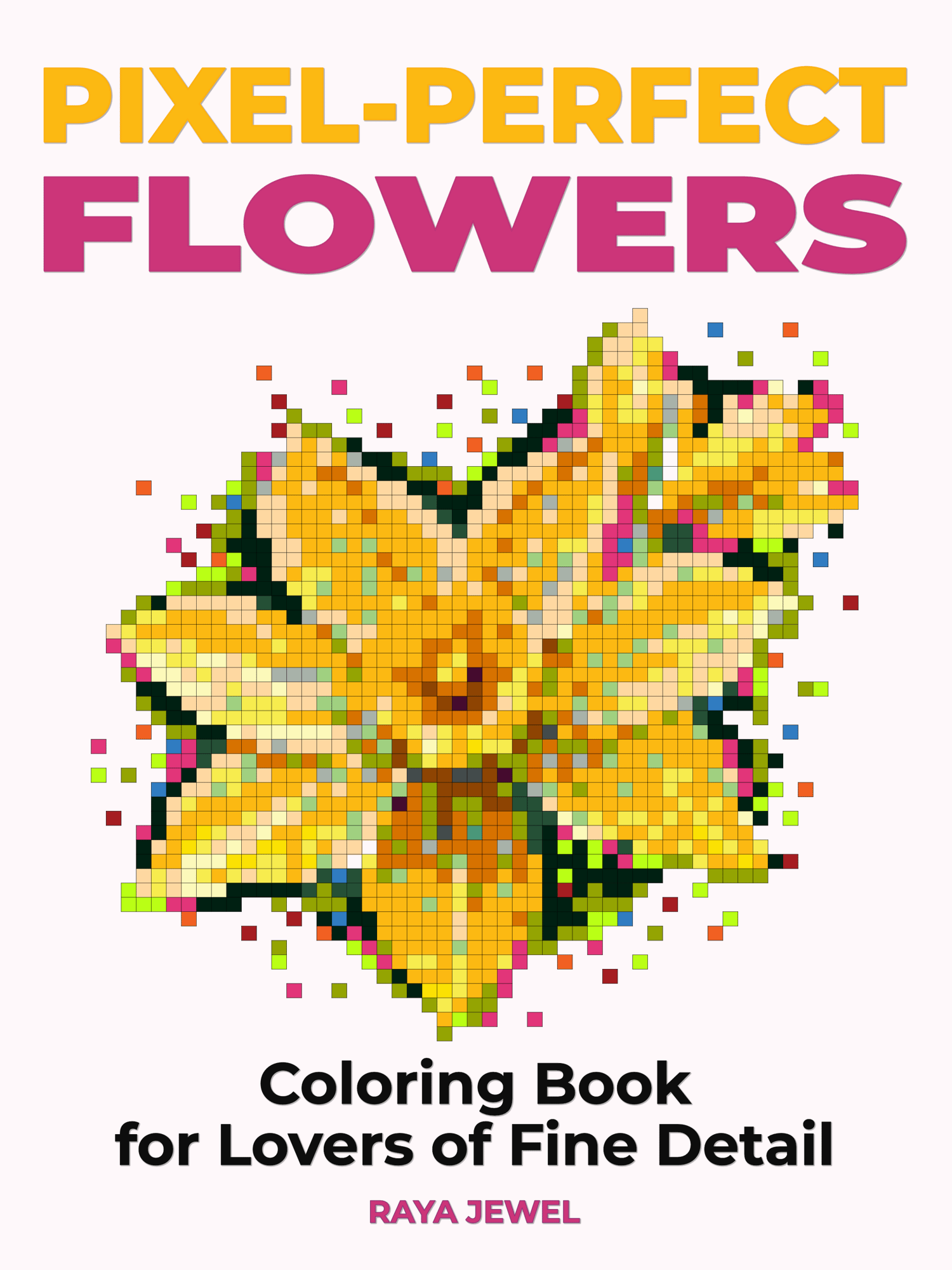 Pixel-Perfect Flowers Coloring Book: Pixel Art Color By Number with 36 Illustrations product image (1)