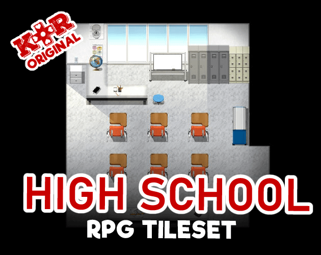 KR High School Tileset for RPGs product image (1)
