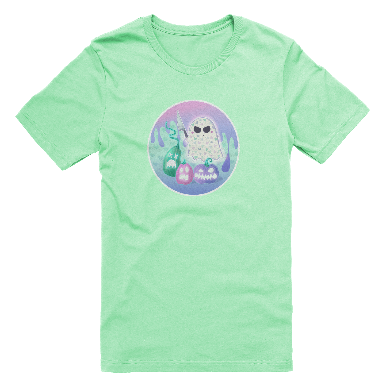Pastel Little Ghost Pumpkin Carver - T-Shirt product image (1)