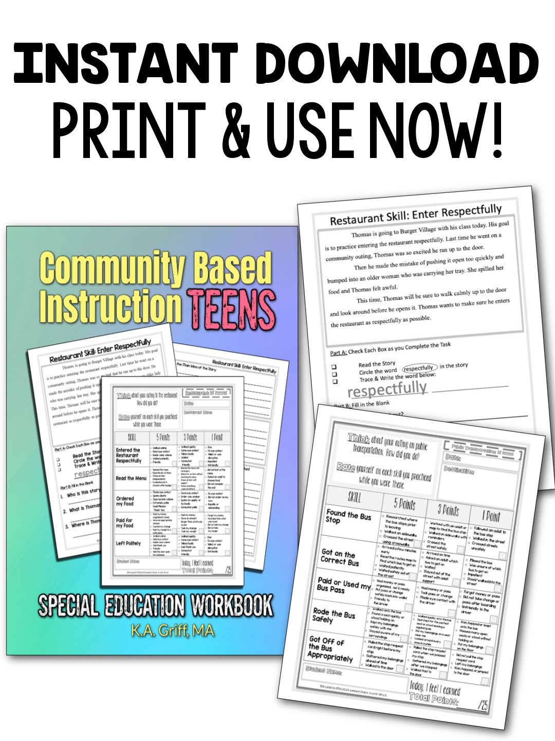 Community Based Instruction: Special Education- Instant Download product image (3)