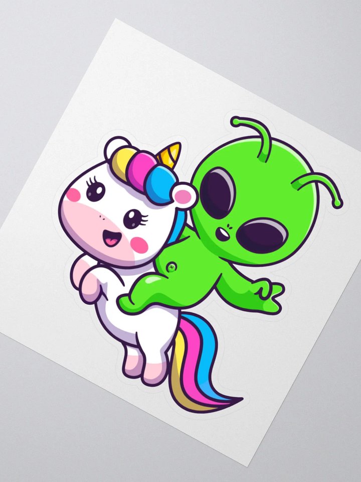 Alien Unicorn Exact- Cut Sticker product image (2)