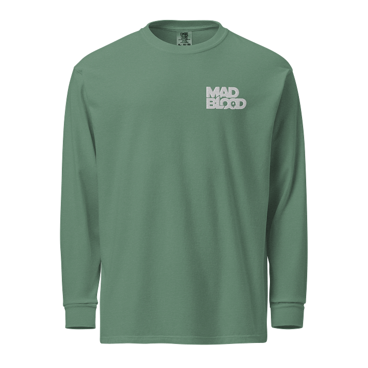 Mad Blood White Logo Unisex Heavyweight Long Sleeve Shirt product image (1)