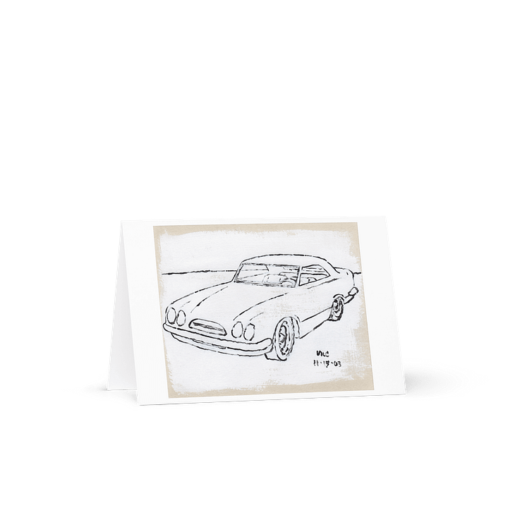 White Car #3 2003 Greeting Card product image (2)
