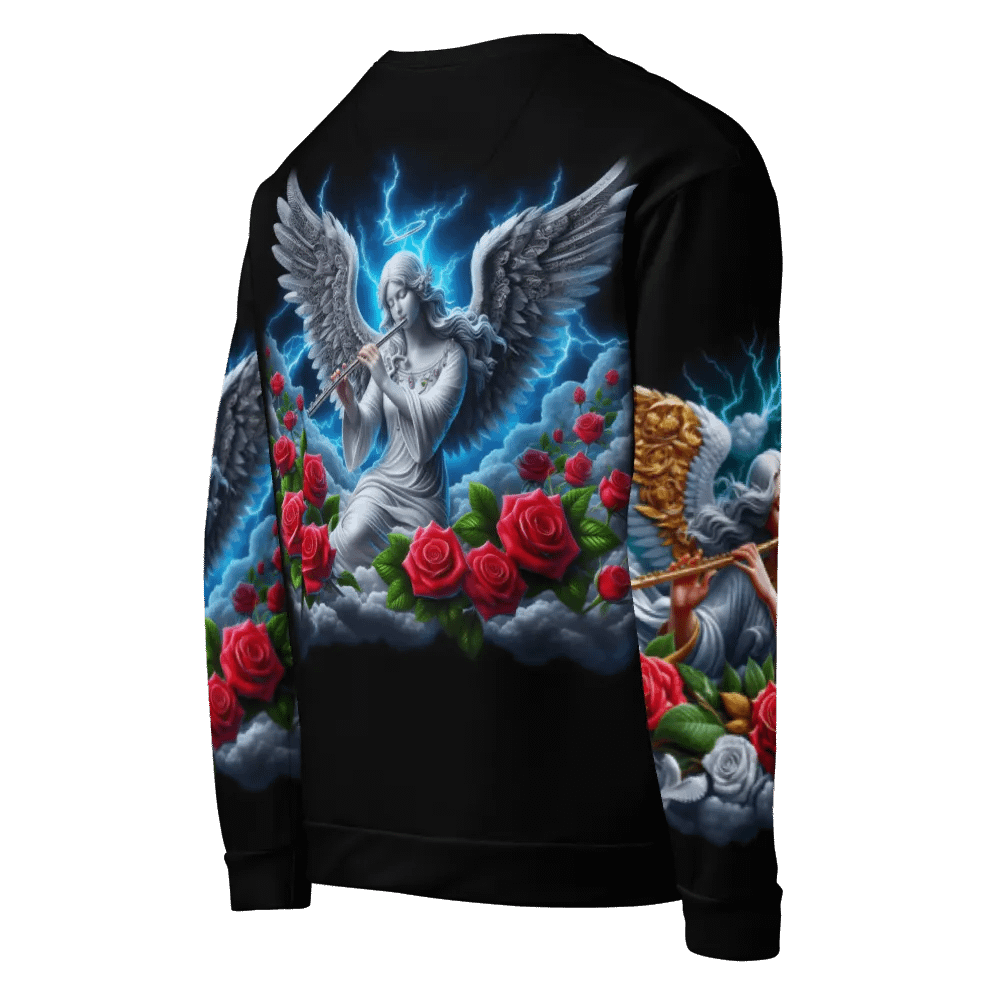 Angels making Music with a Flute - All-Over Unisex Sweatshirt #13 product image (5)