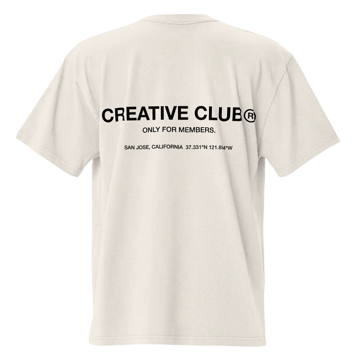 Oversized Creative Club Faded Bone T-Shirt product image (2)