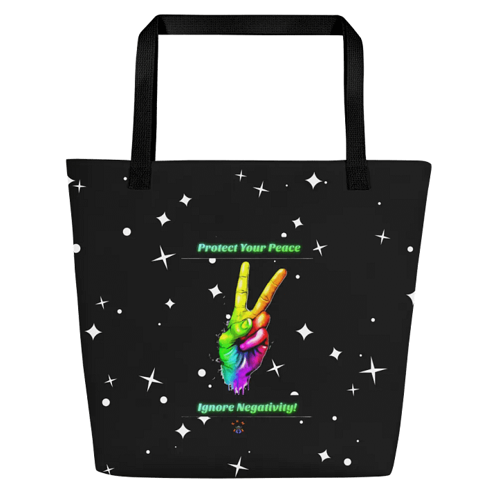 Black Protect Your Peace Tote Bag with Pocket product image (1)
