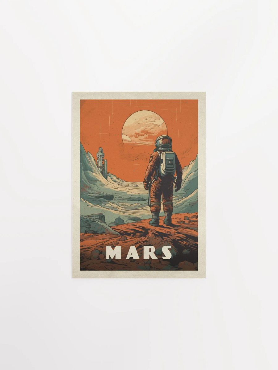 Mars, colony, astronaut — Vintage space poster product image (9)