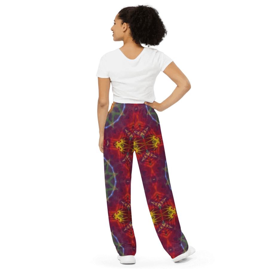 Orange and Purple Kaleidoscope Wideleg Pants product image (4)