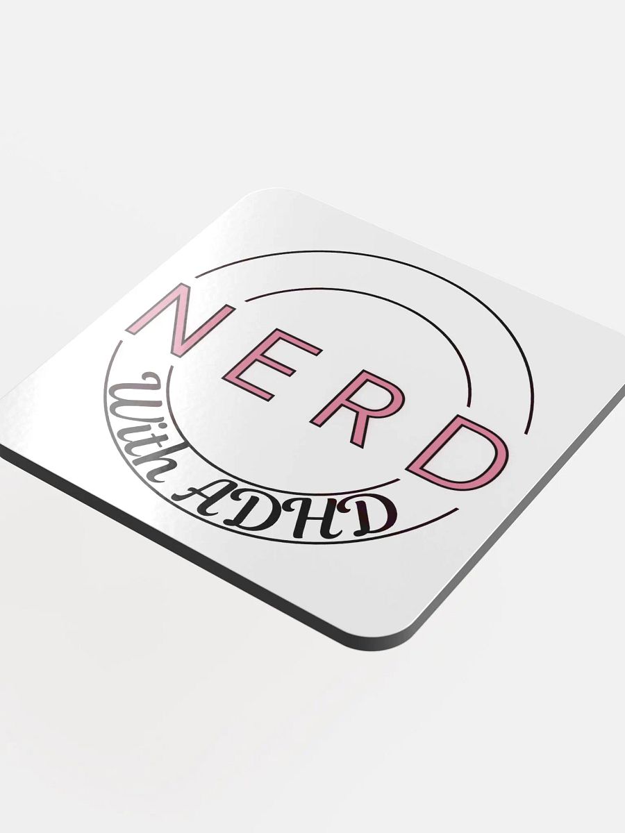 NerdWithADHD - Gloss Cork Coaster product image (4)
