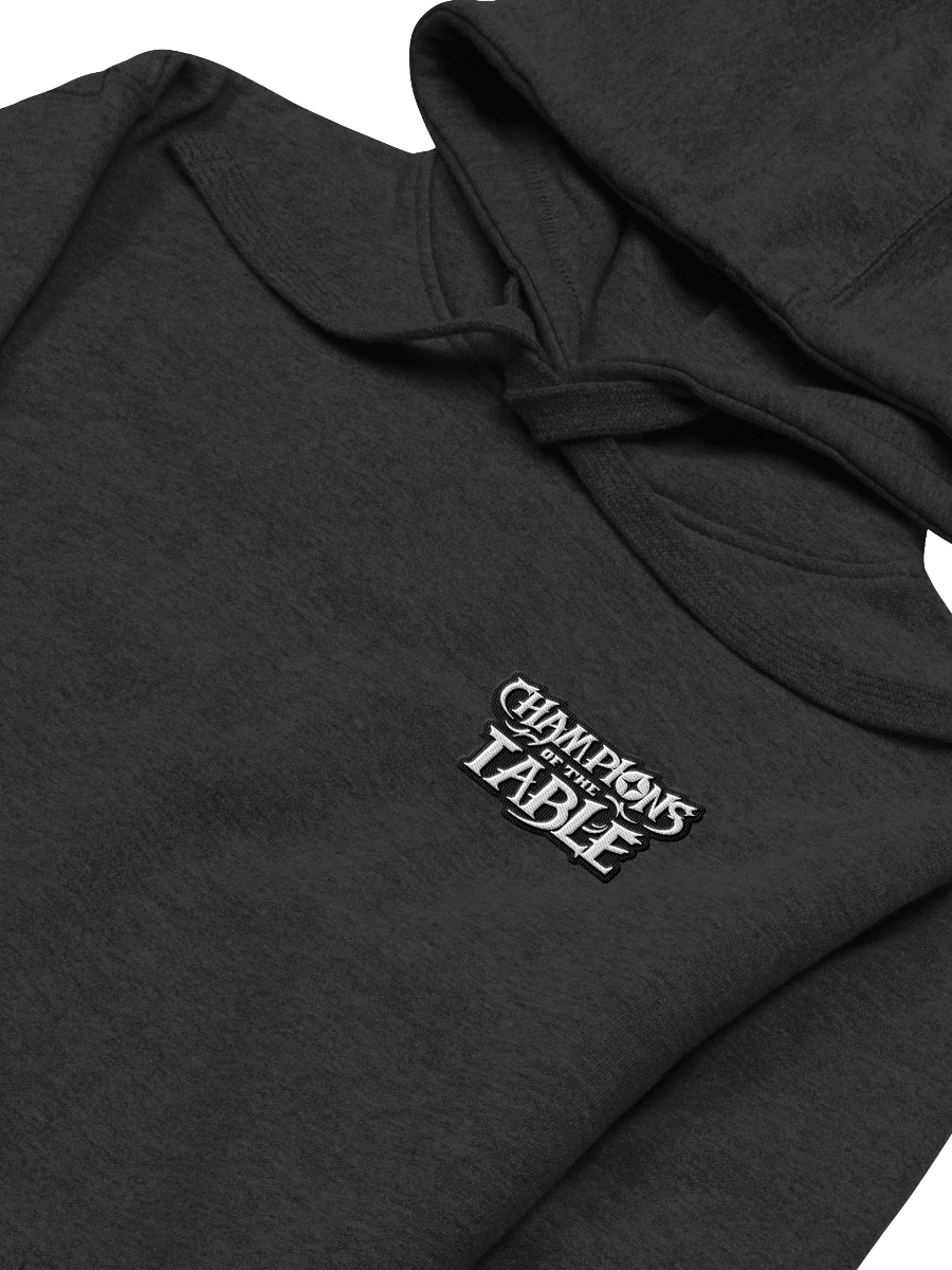 Champions of The Table - Embroidered Corner Logo Hoodie (Black & White) product image (13)