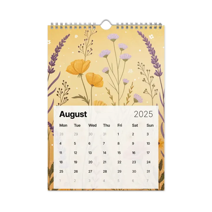 SEAMLESS FLORAL PATTERN WALL CALENDAR 2025 product image (2)