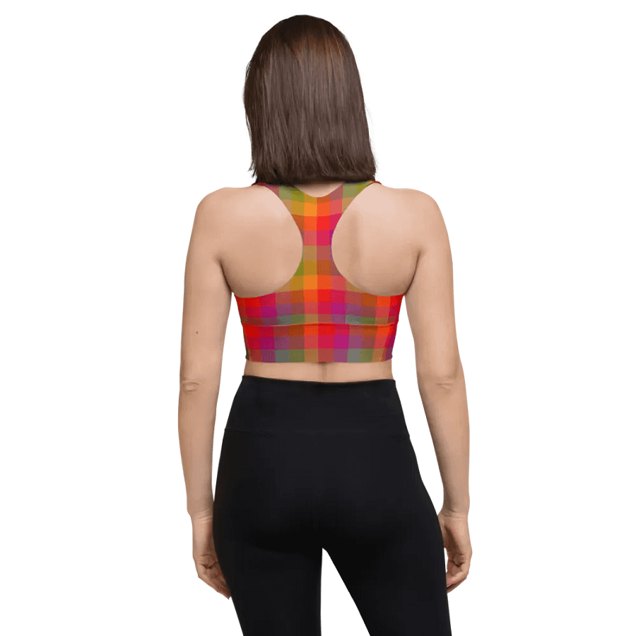 Rainbow Checkers Sports Bra 2 product image (4)