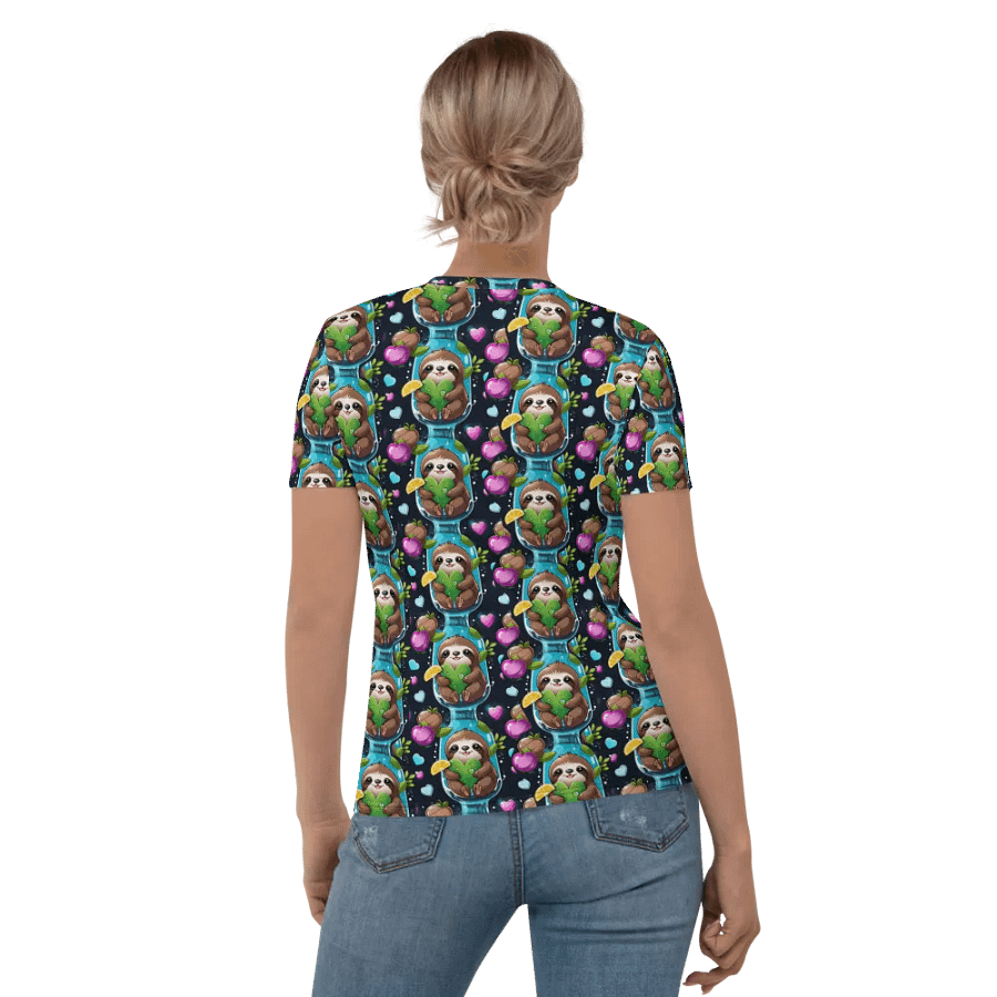 Kawaii Sloth All Over Print T-shirt product image (6)