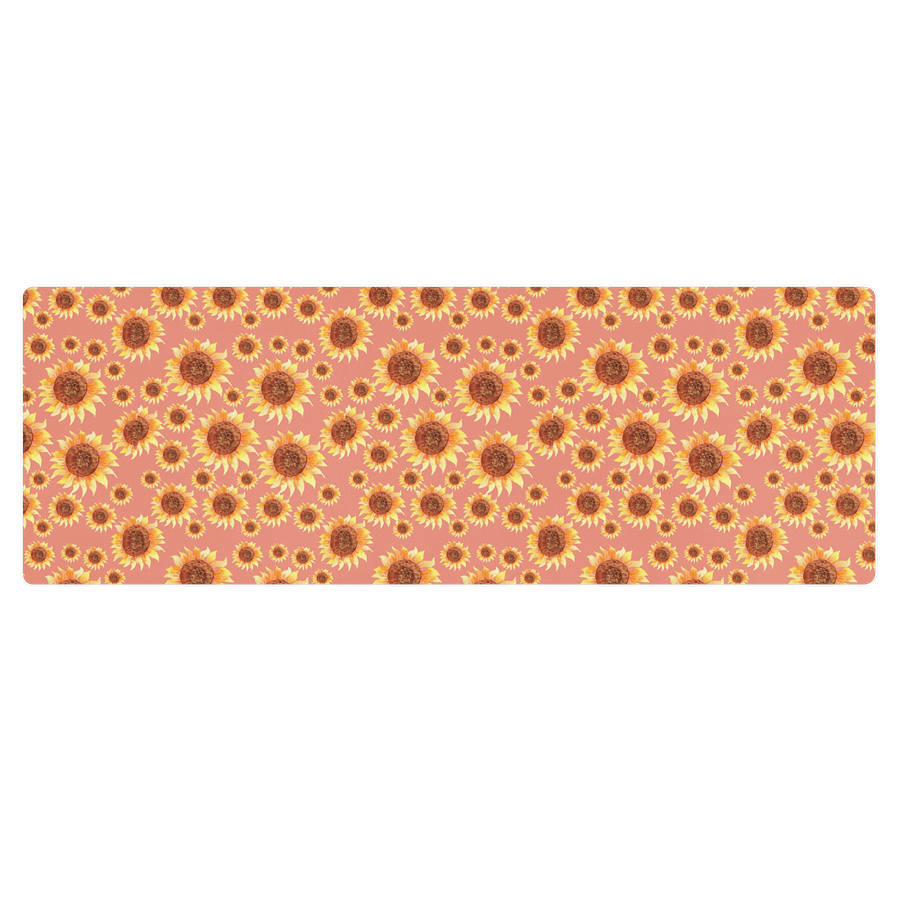 Pink Sunflower Yoga Mat product image (2)