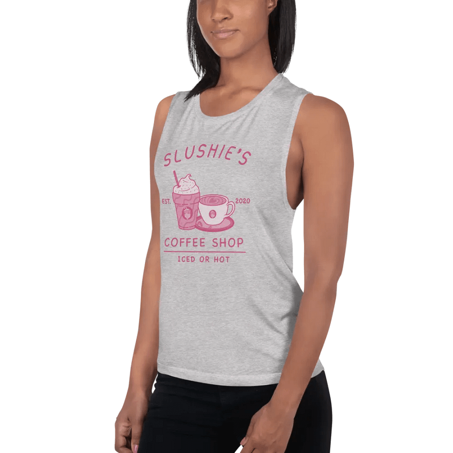 Slushie's Coffee Shop (Pink) | Women's Muscle Tank product image (3)