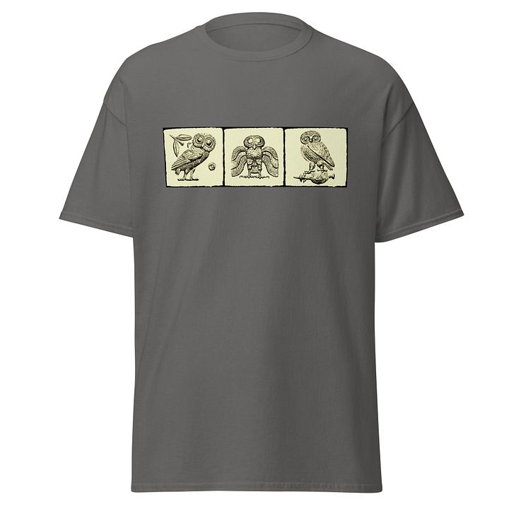 Athenian Owl Authentic Greek Tetradrachm Art 3rd Century BC, T-Shirt product image (1)