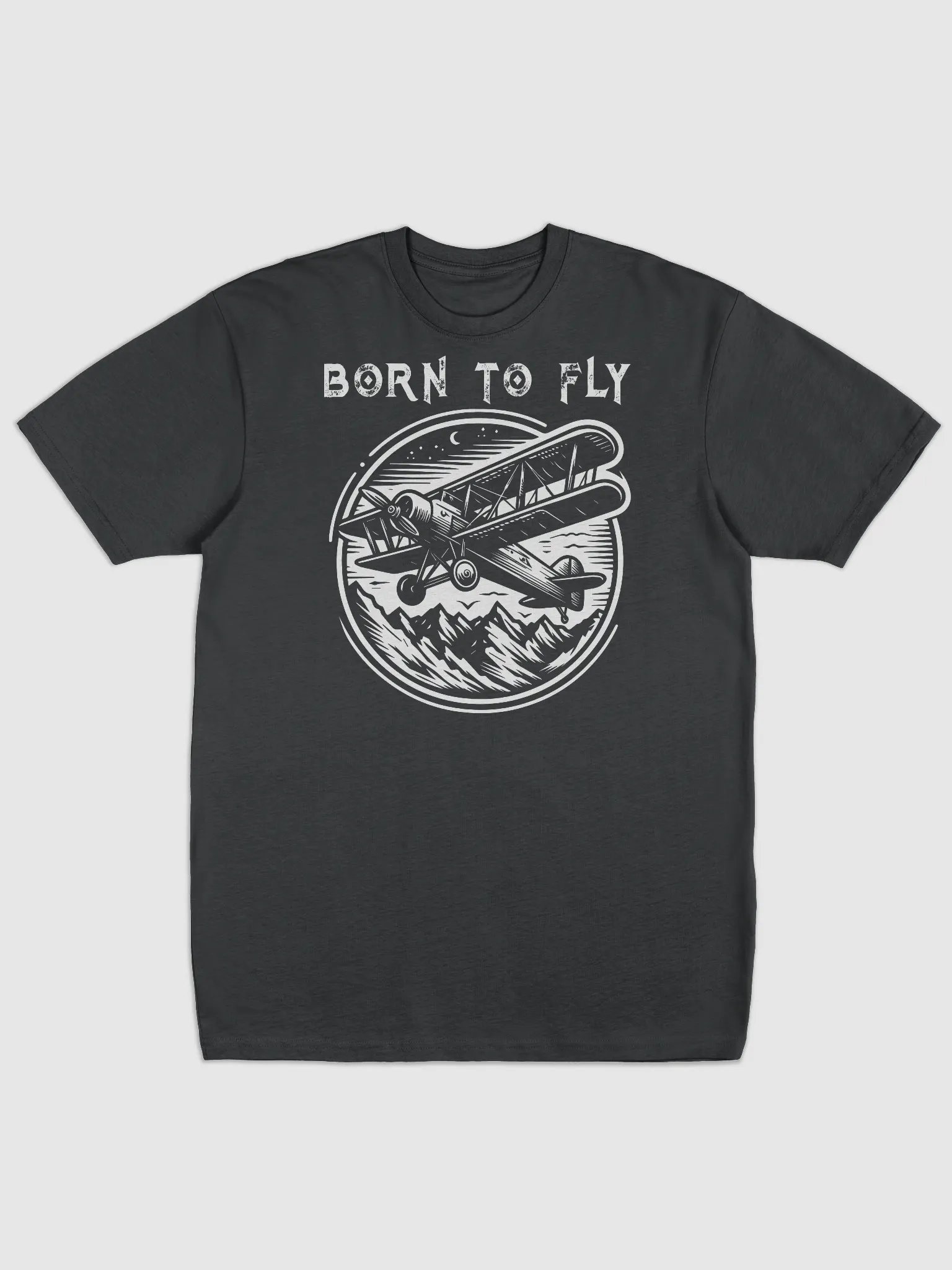 Vintage Airplane Biplane T-Shirt - Retro Aviation Look Men's Tee product image (1)