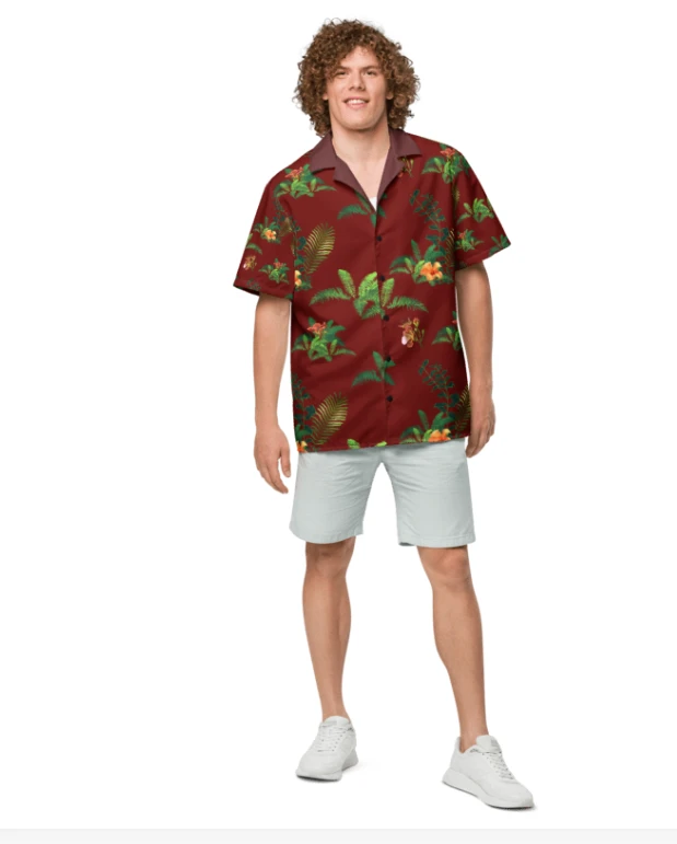 Vacation Beach Tropical Leaves Hawaiian Shirt product image (1)