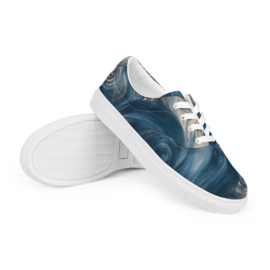 Galactic Swirl Lace-Up Canvas Shoes product image (7)